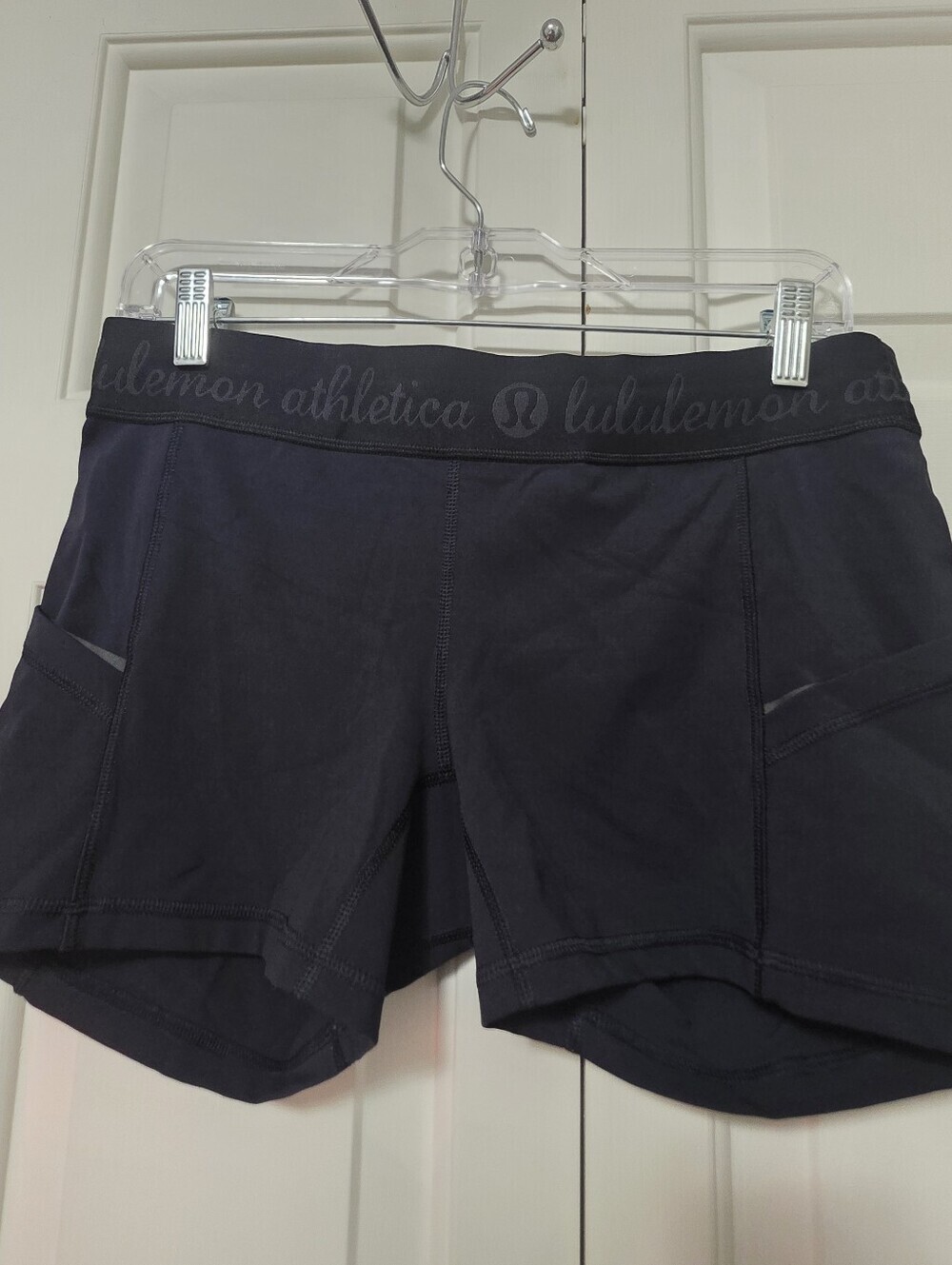 Lululemon What The Sport Short Biker Navy Spandex Size 10